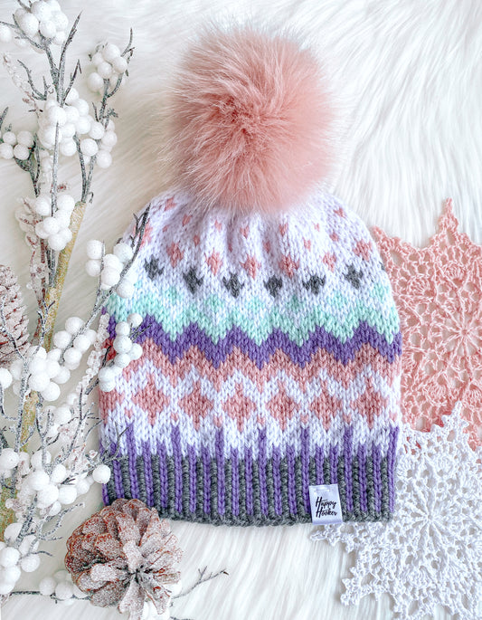 “Joy” knitted fair isle hat