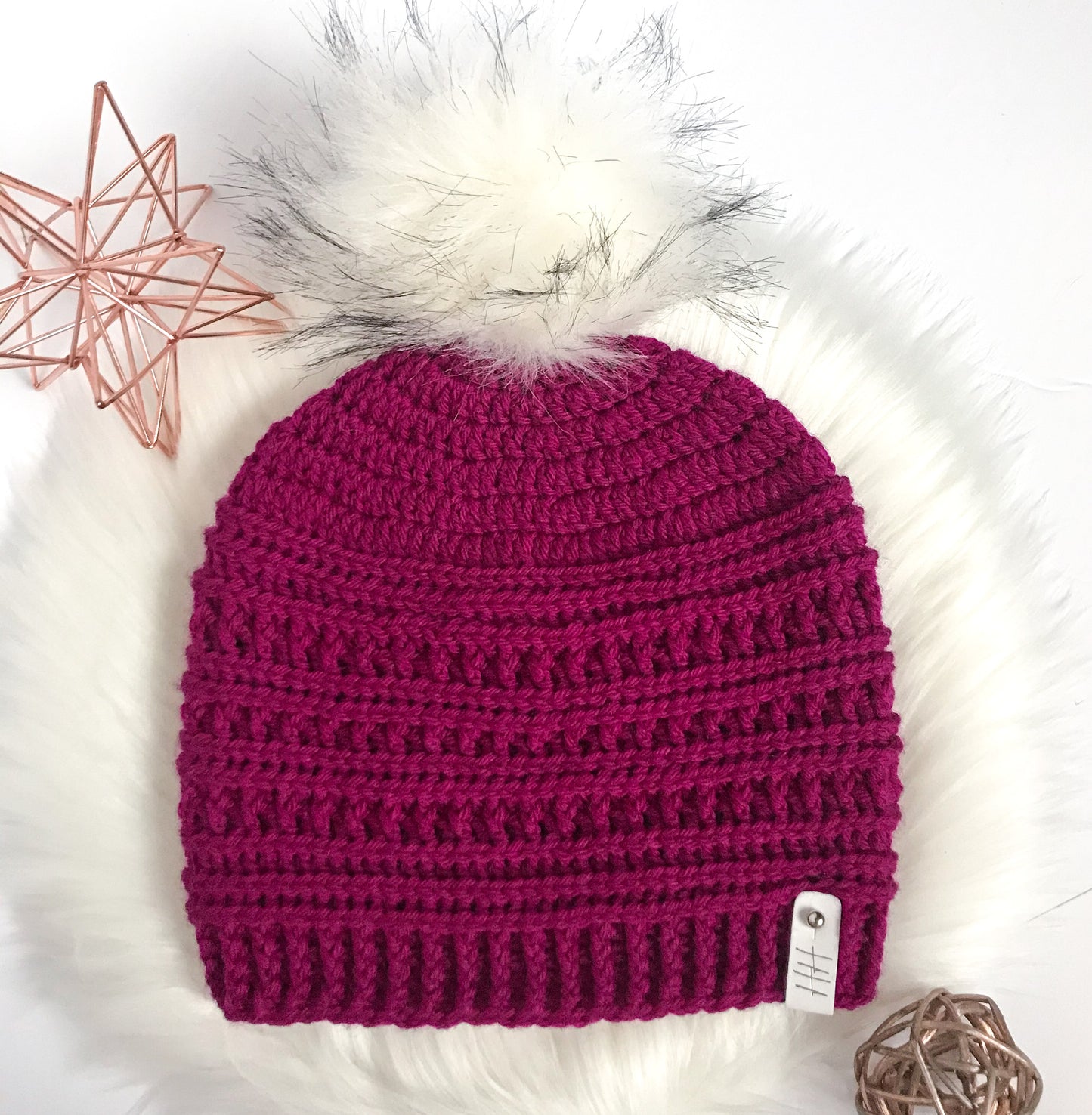 Eco Luxury Crochet ~ “Harlow” beanie - Highland wool - various colours
