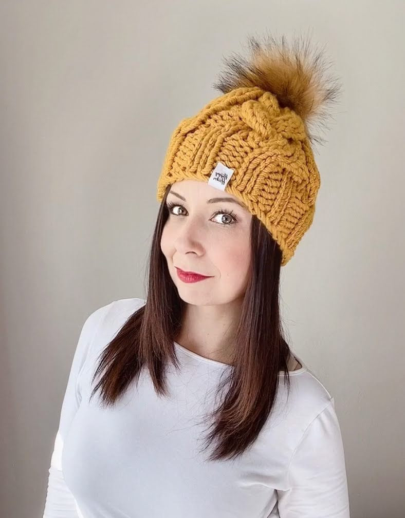 Chunky cable knit hat - various colours and sizes
